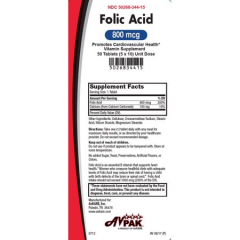 FOLIC ACID 800MCG TAB 50 (5X10) UD