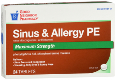 GNP SINUS ALLERGY MAX STRNTH PE TAB 24CT