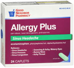 GNP ALLERGY SINUS APAP DIPH CPL 24CT