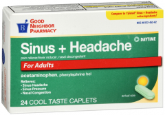 GNP SINUS HEADACHE DAYTIME CAPLETS 24CT
