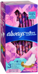 ALWAYS RADIANT SZ3 EX HVY PAD 3X22CT