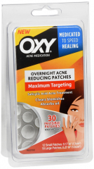 OXY OVERNIGHT ACNE REDUCING PATCHES 30CT