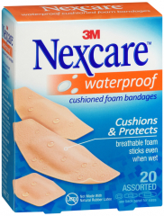 NEXCARE WATERPROOF CUSHION BANDAGE 20CT