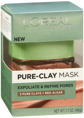LOREAL PURE CLAY MASK EXFLTE/SMOTH 1.7OZ