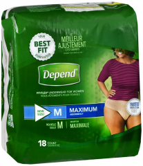 DEPEND UNDERWEAR MAX AB MED WOMAN 2X18CT