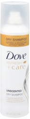 DOVE DRY UNSCENTED SHAMPOO SPRAY 5OZ