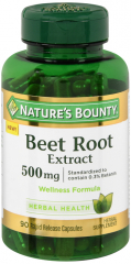 BEET ROOT EXTRCT 500MG CAP 90CT NAT BNTY