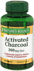 ACTVTD CHARCOAL 260MG CAP 100CT NAT BNTY