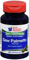 GNP SAW PALM 450MG CAP 50CT