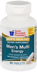 GNP WHOLEFOOD ENERGY MEN MV TAB 65CT