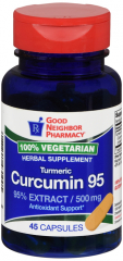GNP CURCUMIN EXTRACT 95% 500MG CAP 45CT