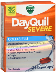 DAYQUIL SEVERE COLD/FLU LIQUID CAP 24CT