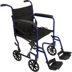 TRANSPORT CHAIR 19" BLUE ALUM PRO B