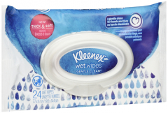 KLEENEX GENTLE CLEN WET WIPES WHITE 8X24
