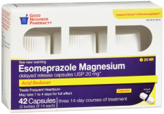GNP ESOMEPRAZOLE MAG CAPS 20MG 24HR 42CT
