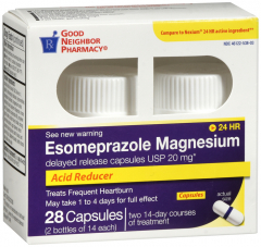 GNP ESOMEPRAZOLE MAG CAPS 20MG 24HR 28CT