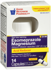 GNP ESOMEPRAZOLE MAG CAPS 20MG 24HR 14CT