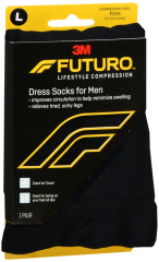 FUTURO DRS SOCK MEN BLK LG 20-30M