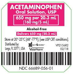 ACETAMINOPHEN 650 MG UD SOL 100X20.3 ML