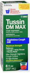 GNP TUSSIN DM MAX NITETIME COUGH LIQ 8OZ