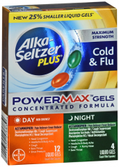 ALKA-SELTZER PLUS PWRMAX GELS DY/NT 16CT