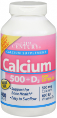 CALCIUM 500MG +D3 EXTRA TAB 400CT 21ST
