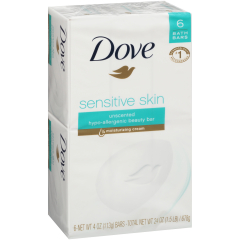 DOVE SENSITIVE SKIN BAR SOAP 6X4OZ