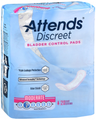 ATTENDS DISCREET PADS MODERATE 10X20 CT