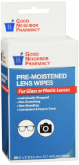 GNP WET LENS WIPES 20 CT