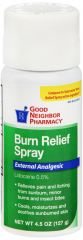 GNP BURN RELIEF SPRAY W/LIDO ALOE 4.5 OZ