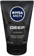NIVEA MEN DEEP FACE AND BEARD WASH 3.3OZ
