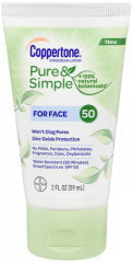 COPPERTONE PURE&SIMPL FACE SPF50 LOT 2OZ