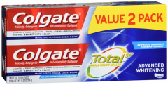 COLGATE TOTAL ADV WHT T/P TWN PK 2X5.1OZ