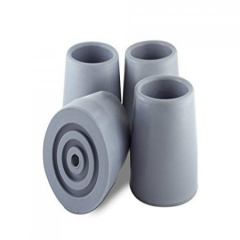 WALKER/COMMODE TIPS 1 1/8IN GREY SET4