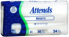 ATTENDS CARE POLY BRIEF MEDIUM 4X24 CT