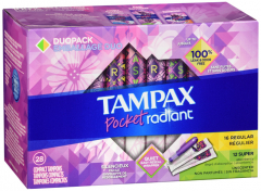 TAMPAX RADIANT DUO PACK 28CT