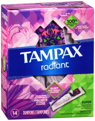 TAMPAX RADIANT SUPER TAMPON 14CT