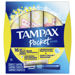 TAMPAX PCKT PEARL REG UNSCNT TAMPON 16CT