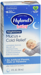 HYLAND'S BABY NIGHTTIME MUCS+CLD LIQ 4OZ