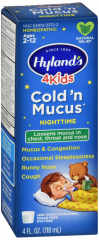 HYLANDS 4 KIDS COLD MUCUS NITE LIQ 4OZ