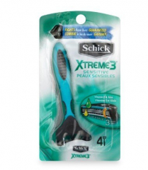 SCHICK XTREME 3 SENS MEN DISP RAZOR 4CT