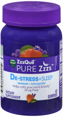 ZZZQUIL PURE ZZZ DSTRSS &SLEEP GUMM 42CT