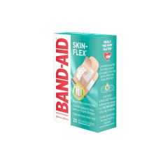 BANDAID SKIN FLEX BDG ASSORT SIZES 20CT