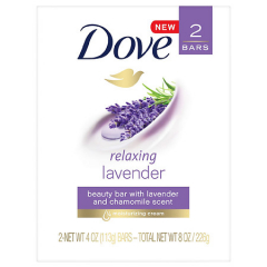 DOVE RELAXING LAVENDER BAR SOAP 2CT