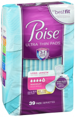 POISE ULTRA THIN MAXIMUM LONG 2X39CT