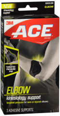 ACE KINESIOLOGY ELBOW ADHSV SUPPORT 3CT