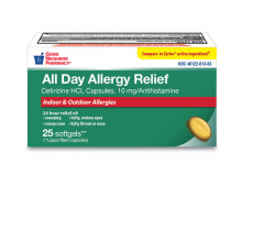 GNP ALLERGY 10MG CETIRIZINE SOFTGEL 25CT
