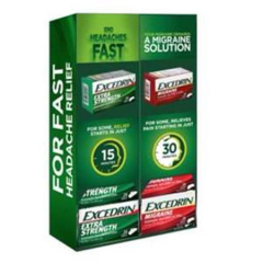 EXCEDRIN EXT STR/MIGRAINE MINI-WING