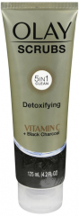 OLAY SCRUBS VIT C & BLK CHRCL WASH 4.2OZ