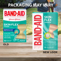 BANDAID SKIN FLEX FINGER BDG 10CT